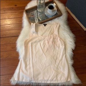 Ann Taylor silk pink blush sleeveless tank m